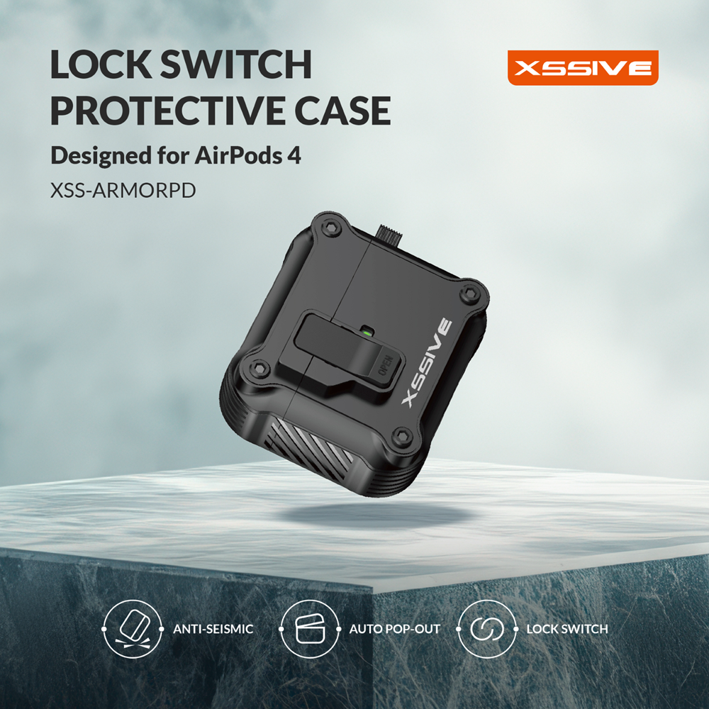 Xssive Protective Case for AirPods4 XSS-ARMORPD - Black-2