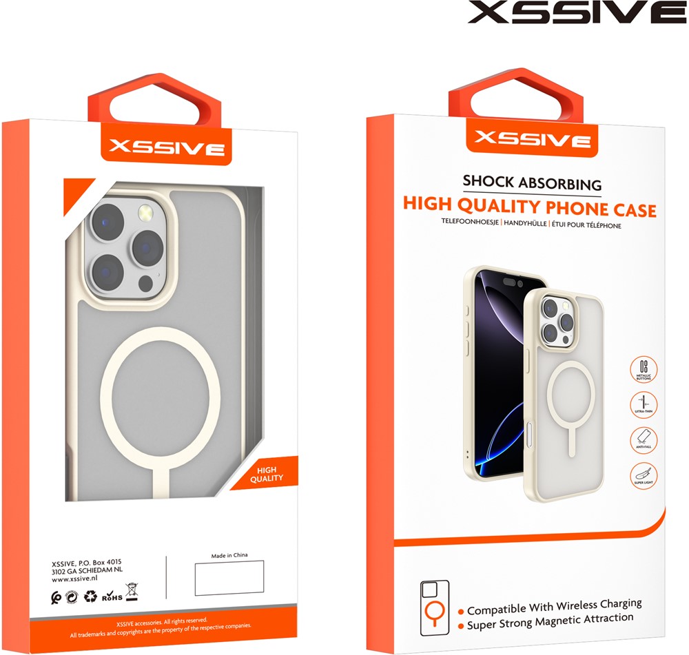 Xssive Back Case for Magsafe iPhone 13/14 - Cream-3