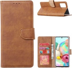 Book Case Samsung Galaxy A71 - Licht Bruin