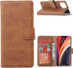 Book Case Apple iPhone 14 Max S - Licht Bruin