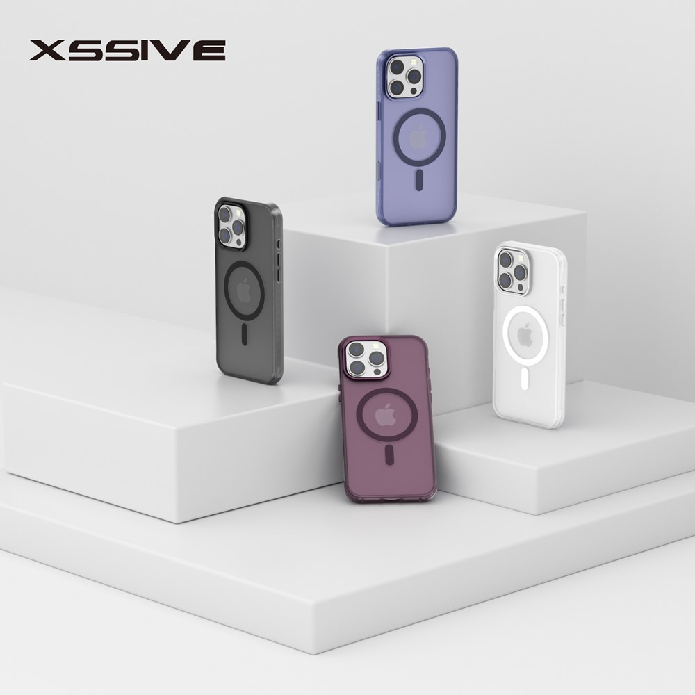 Xssive Back Case Color Clear Serie for Magsafe iPhone 15 Pro Max - Dark Blue-2