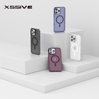 Xssive Back Case Color Clear Serie for Magsafe iPhone 15 Pro Max - Dark Blue-2