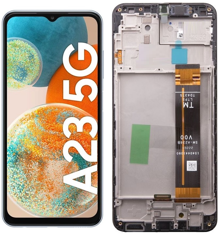 LCD Display Service Pack Galaxy A23 5G with Frame GH82-29734A - Black