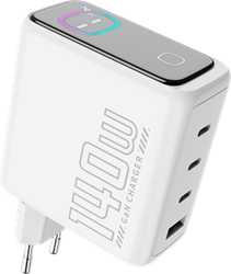 Xssive 140W PD GaN Fast Charger with Smart Display XSS-AC89 - Wit