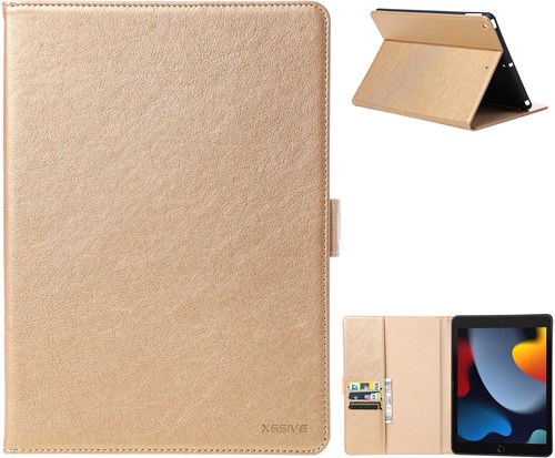 Xssive Book Tablet Hoes Apple iPad 10.2- Goud