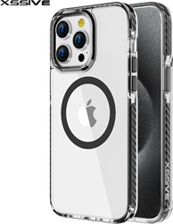 Xssive TPU Back Cover for Magsafe iPhone 15 Plus - Black Bumper