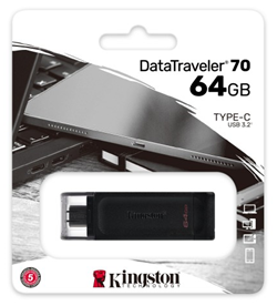 Kingston DataTraveler 70 USB Stick - 64GB (Type-C)