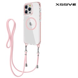 Xssive TPU Back Cover compatible with Magsafe with Keycord iPhone 12 Pro Max - Pink