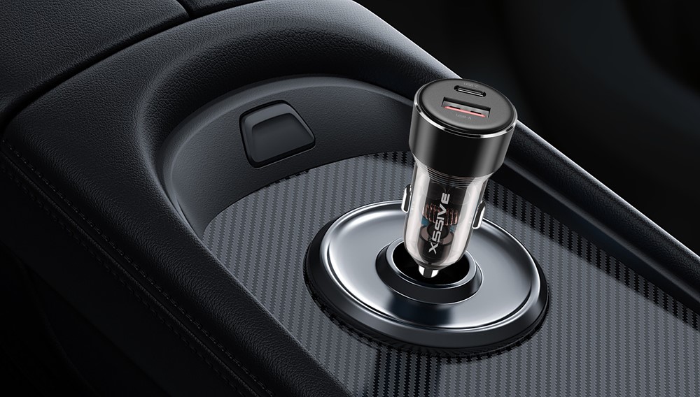 Xssive 60W Fast Car Charger with Type-C to 8 Pin Cable XSS-CC40N CL-3