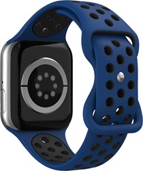 Xssive Honeycomb Silicone Watch Strap for Apple Watch 44/45/46/49mm - Blauw