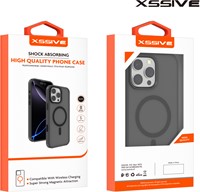 Xssive Back Case Color Clear Serie for Magsafe iPhone 16 Plus - Black-3