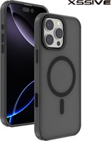 Xssive Back Case Color Clear Serie voor Magsafe iPhone 16 Plus - Zwart