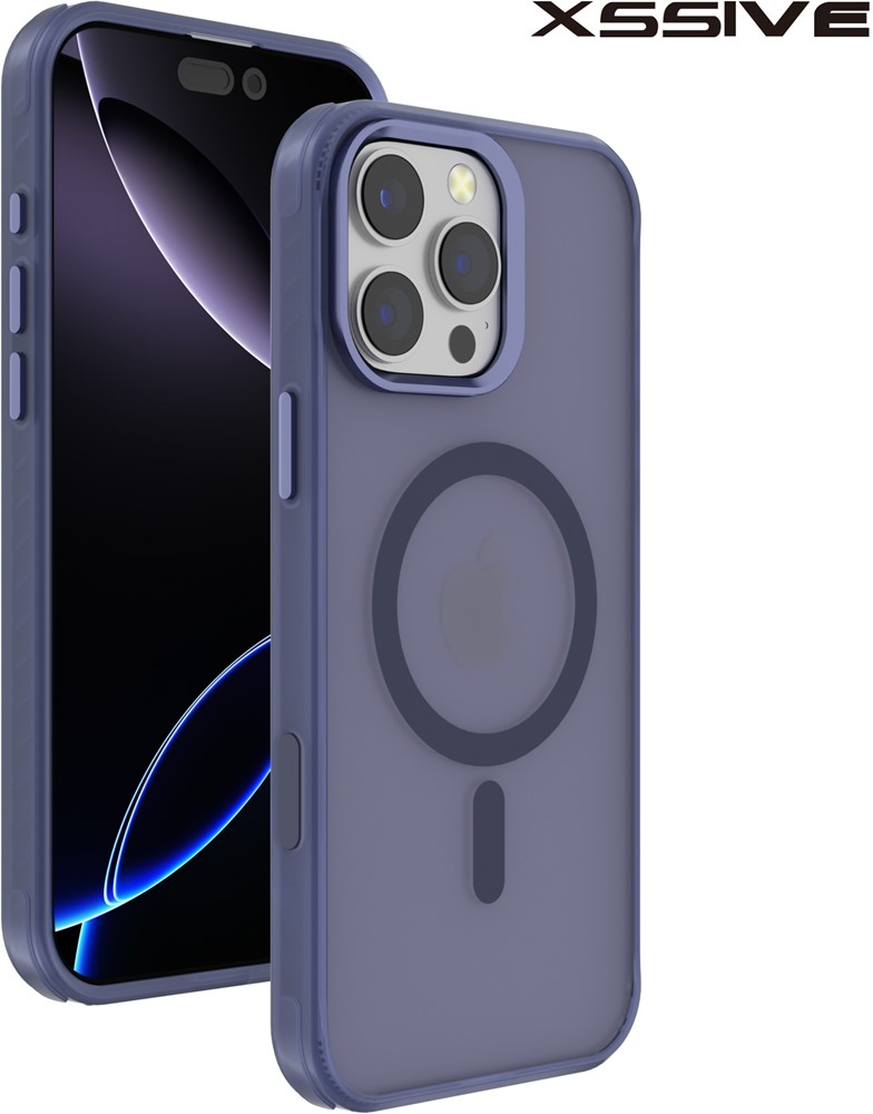 Xssive Back Case Color Clear Serie voor Magsafe iPhone 16 Plus - Donker Blauw