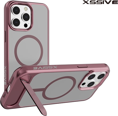 Xssive Back Case voor Magsafe with STAND2 iPhone 13 Pro Max - Rose Goud