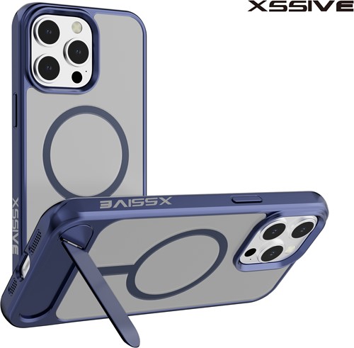 Xssive Back Case voor Magsafe with STAND2 iPhone 12/12 Pro - Blauw