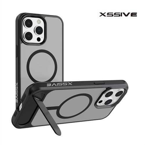 Xssive Back Case voor Magsafe with STAND2 iPhone 13 Pro Max - Zwart
