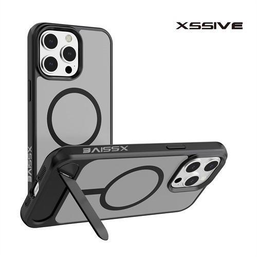 Xssive Back Case voor Magsafe with STAND2 iPhone 16 - Zwart