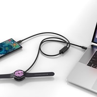 Xssive 2in1 Charging Cable for USB-C & Samsung Watch XSS-WATCH5 2IN1 - Black-2