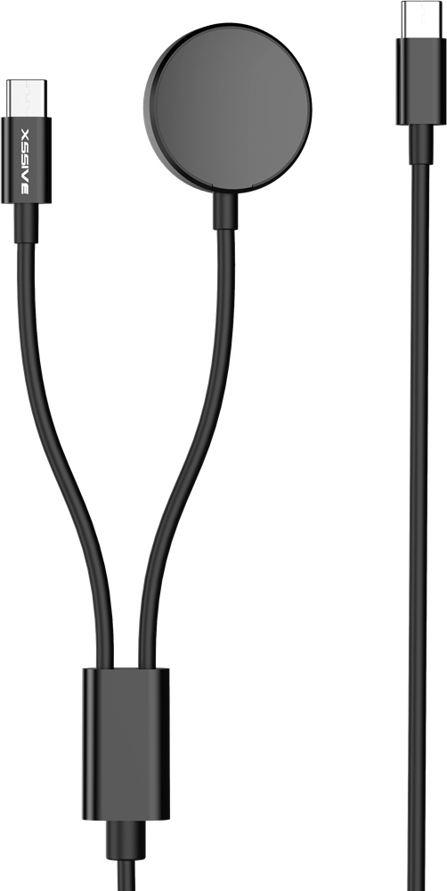 Xssive 2in1 Charging Cable for USB-C & Samsung Watch XSS-WATCH5 2IN1 - Black