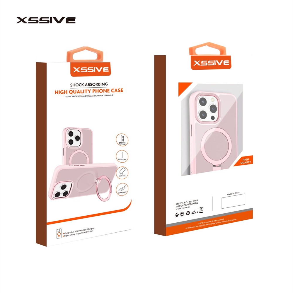Xssive Back Case voor Magsafe Ronde Stand iPhone 17 - Pink-2