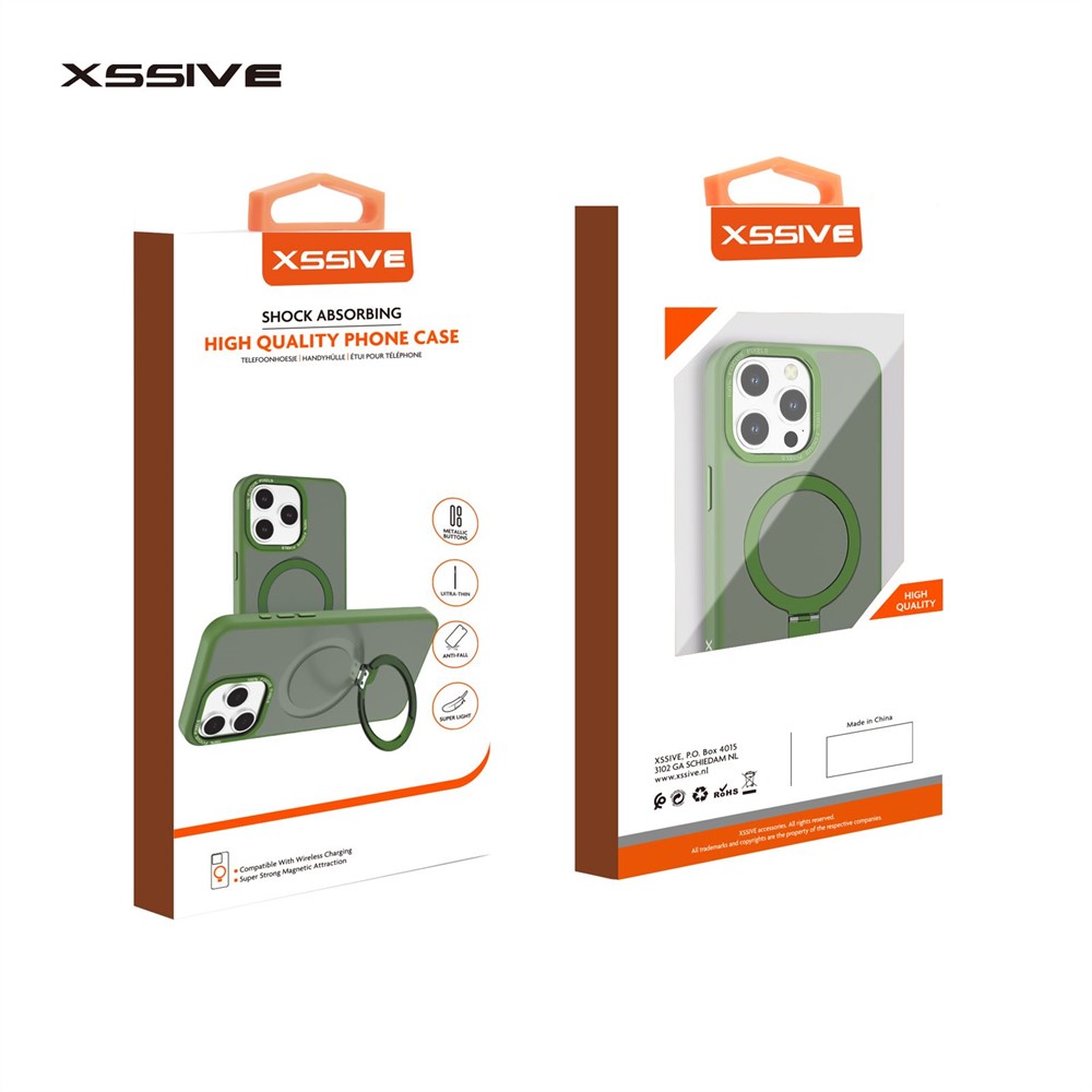 Xssive Back Case for Magsafe Ronde Stand iPhone 17 Air - Green-2