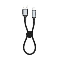 Xssive Braided Cable 18W USB-C XSS-BR-AC-B-30CM - Zwart