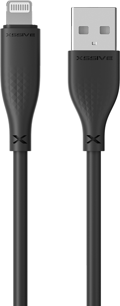 Xssive USB Kabel für iPhone 1m XSS-TPE1ML - Schwarz (Small Box)