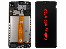 LCD Display Service Pack Galaxy A02 A022 with Frame GH82-25250A - Black