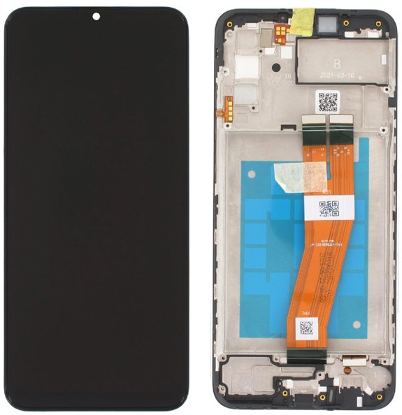 LCD Display Service Pack Galaxy A02s A025 (NON-EU) with Frame GH81-20118A - Black