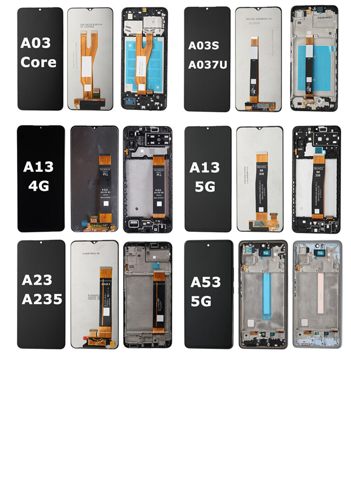 LCD Display Service Pack Galaxy A03 A035G (EU) with Frame GH81-21626A - Black-2