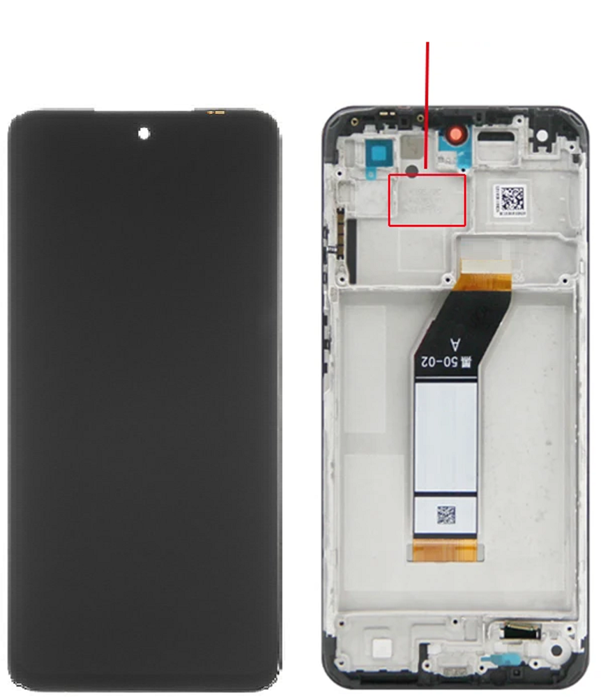 Xiaomi Redmi 10 4G - LCD Display with Frame ORG (China) - Black