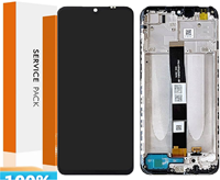 Xiaomi Redmi 9A/9C/10A - LCD Display with Frame - Black