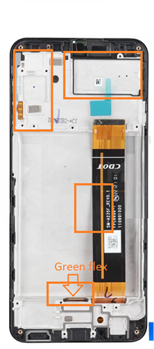 LCD Display Galaxy A23 4G A235 Flex with Frame New/ORG - Zwart