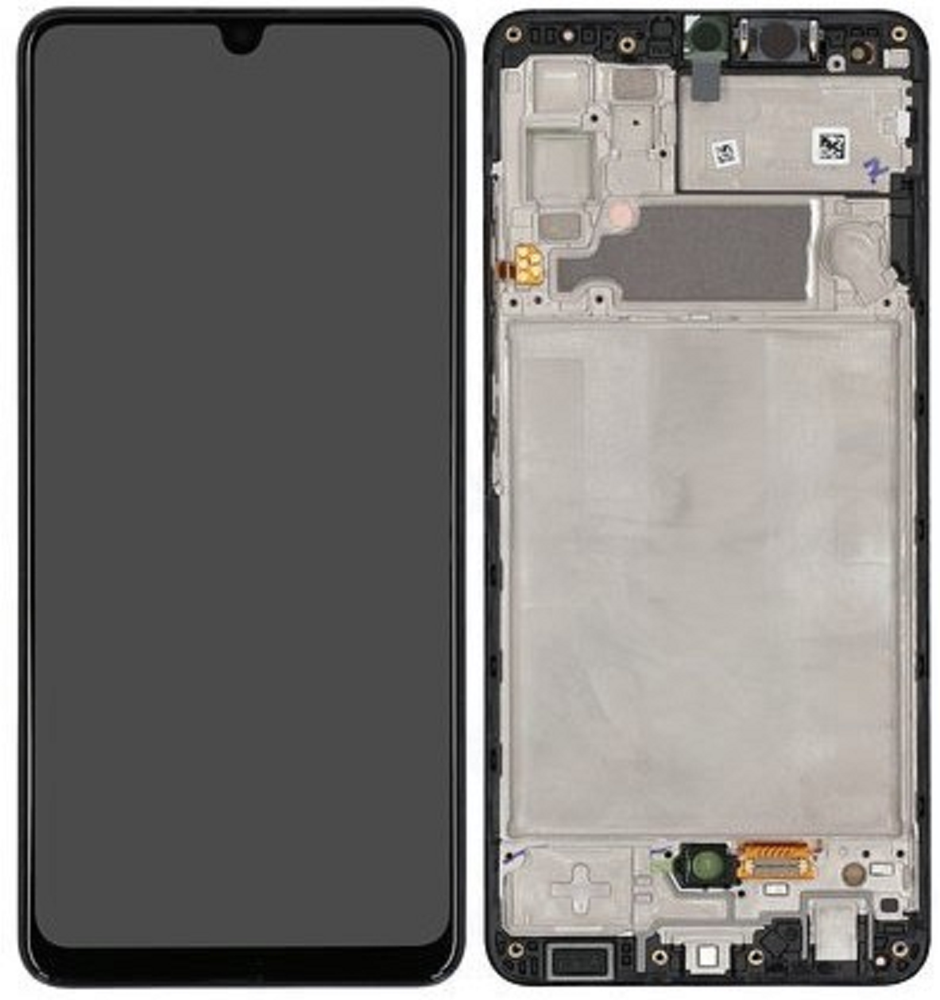 LCD Display Service Pack Galaxy A32 4G A325F with Frame GH82-25566A - Zwart