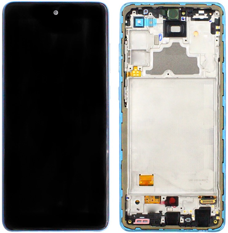 LCD Display Service Pack Galaxy A72 4G with Frame GH82-25460B - Blauw