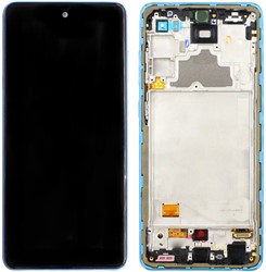 LCD Display Service Pack Galaxy A72 4G with Frame GH82-25460B - Blue