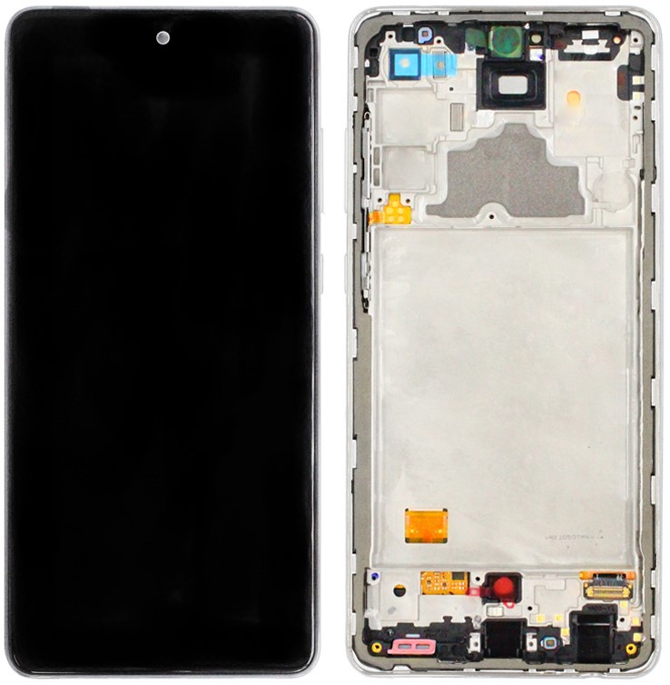 LCD Display Service Pack Galaxy A72 4G with Frame GH82-25541D - Wit
