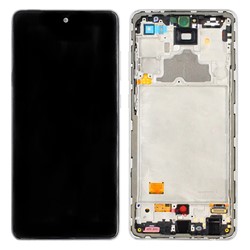LCD Display Service Pack Galaxy A72 4G with Frame GH82-25541D - White