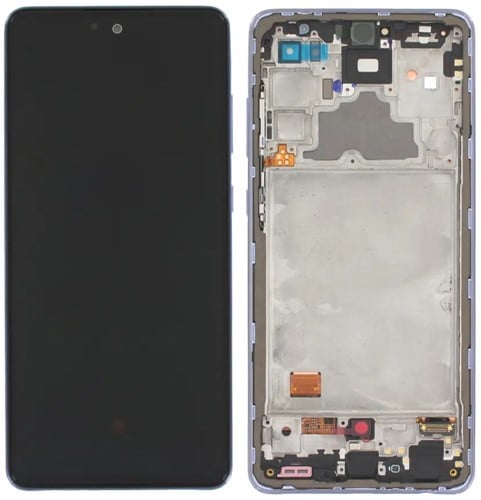 LCD Display Service Pack Galaxy A72 4G w/Frame GH82-25460C - Paars