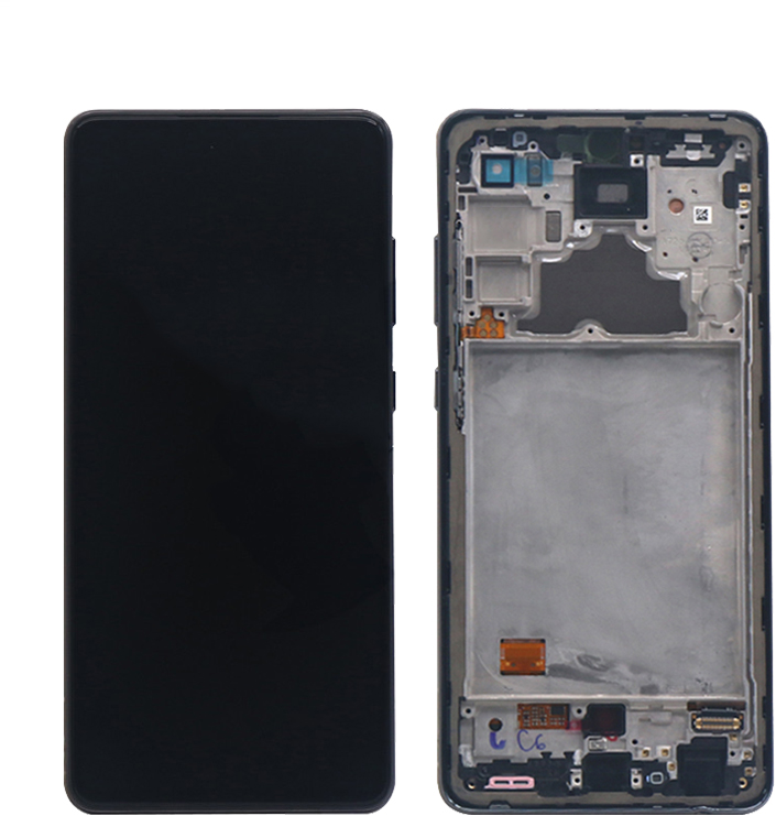 LCD Display Service Pack Galaxy A72 4G with Frame GH82-25460A - Black