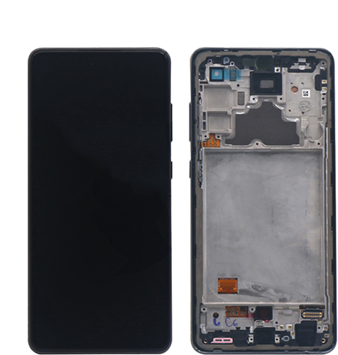 LCD Display Service Pack Galaxy A72 4G with Frame GH82-25460A - Zwart