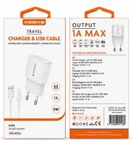 Xssive Travel Charger 1A met 8-Pin Cable (for iPhone) XSS-AC52L - Wit-2