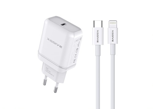 Xssive PD 20W 2in1 Charger+Cable Type-C to iPhone AC60PD