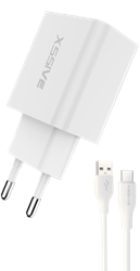 Xssive 18W QC Quick Charger & USB-C Cable XSS-AC61W2IN1 - Wit