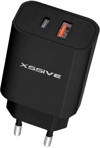 Xssive PD 20W/QC18W Dual Port Wall Charger XSS-AC64NB - Zwart