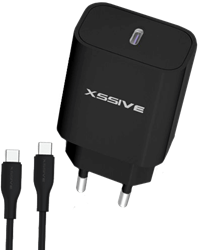 Xssive PD 20W Quick Charger+C-C Cable XSS-AC65NB - Black