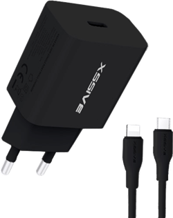 Xssive PD 20W Quick Charger+C-iPhone XSS-AC65NB CL - Zwart