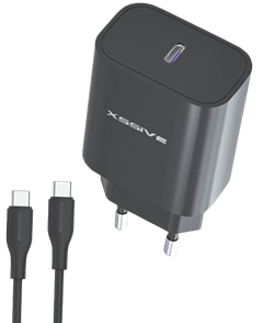Xssive 25W PD3.0 Super Fast Charger with C-C Cable XSS-AC66NB -Black