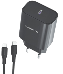 Xssive 25W PD3.0 Super Fast Charger with C-C Cable XSS-AC66NB - Zwart