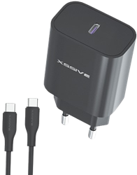 Xssive 25W PD3.0 Super Fast Charger with C-C Cable XSS-AC66NB -Black